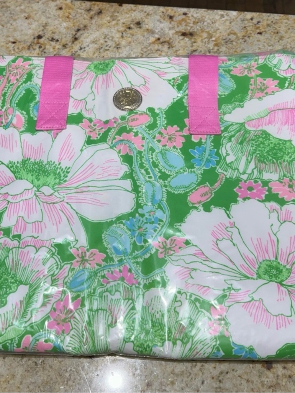 Lilly Pulitzer Green Poppyland Garment Bag NWT - Picture 2 of 2